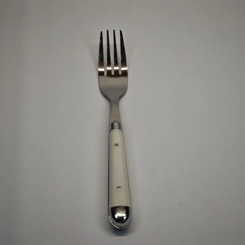 Jean Dubost Pantry White Dinner Fork Stainless Flatware Replacement Discontinued